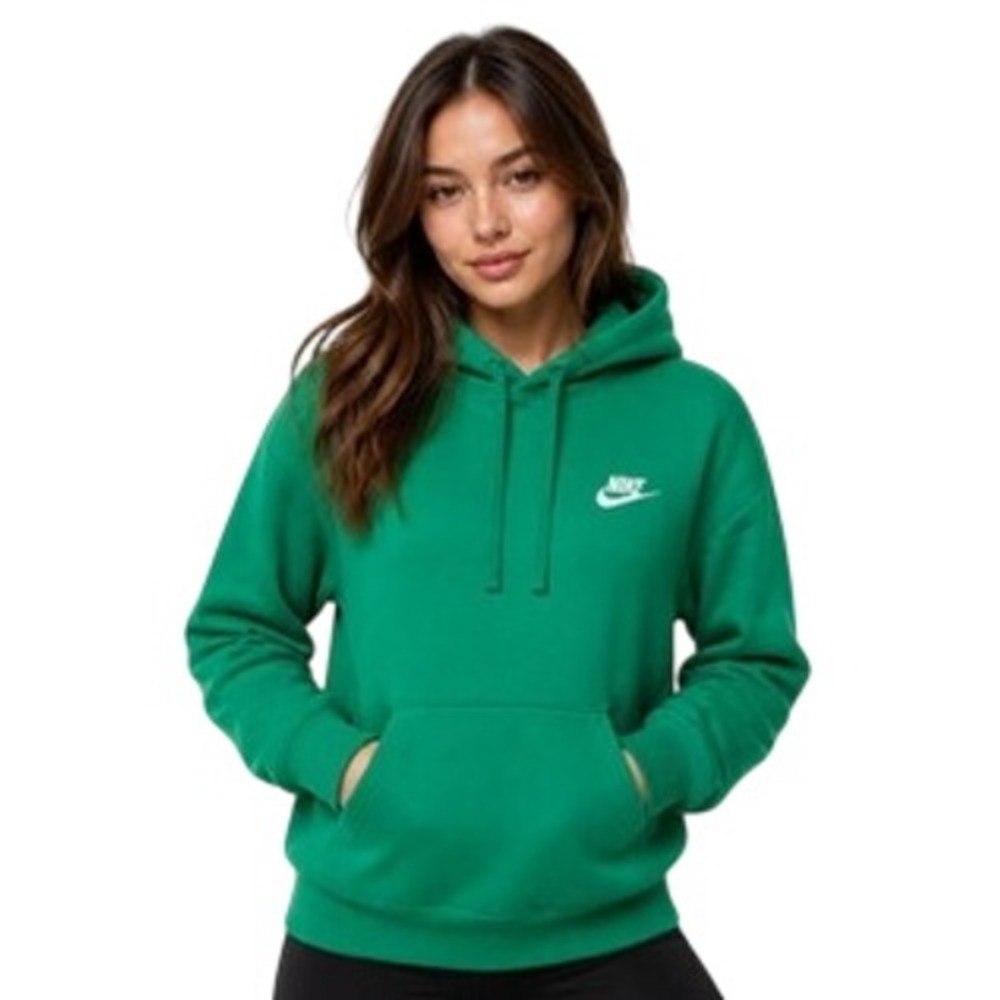 Nike Sportswear Club Fleece Pullover Hoodie Green BV2654-365 Small
